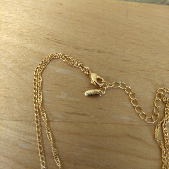 Xuping Two Double Strand Blue Bead Anklet Gold Tone Boho Vacation Resort Classic - Picture 2 of 6